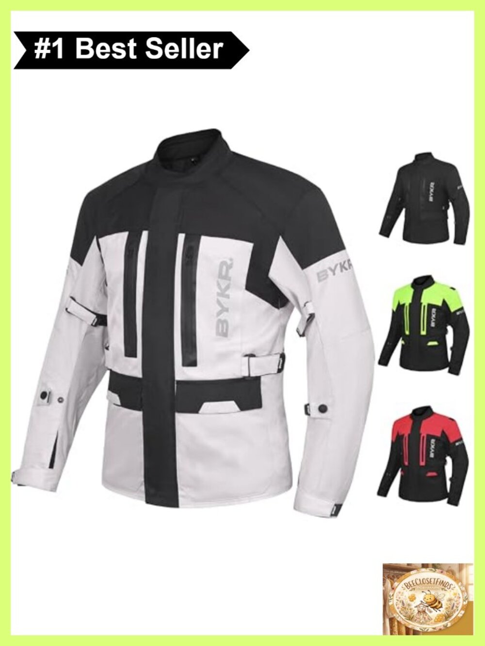 Adventure Motorcycle Jacket CE Armored Water Resistant Textile Riding Gear Biker